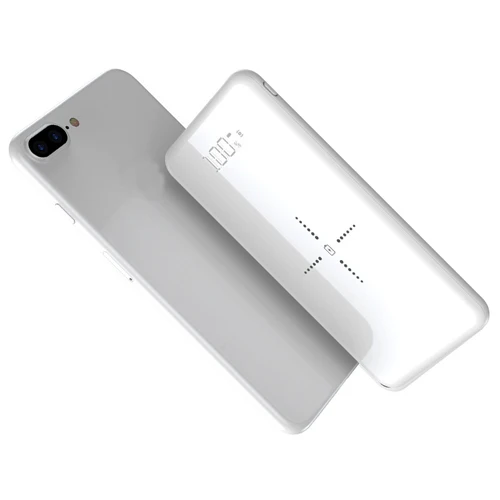 10000mAh Qi Wireless Charger Power Bank For Xiaomi Mi 9 iPhone Slim Poverbank External Battery Fast Wireless Charging Powerbank - Цвет: Белый