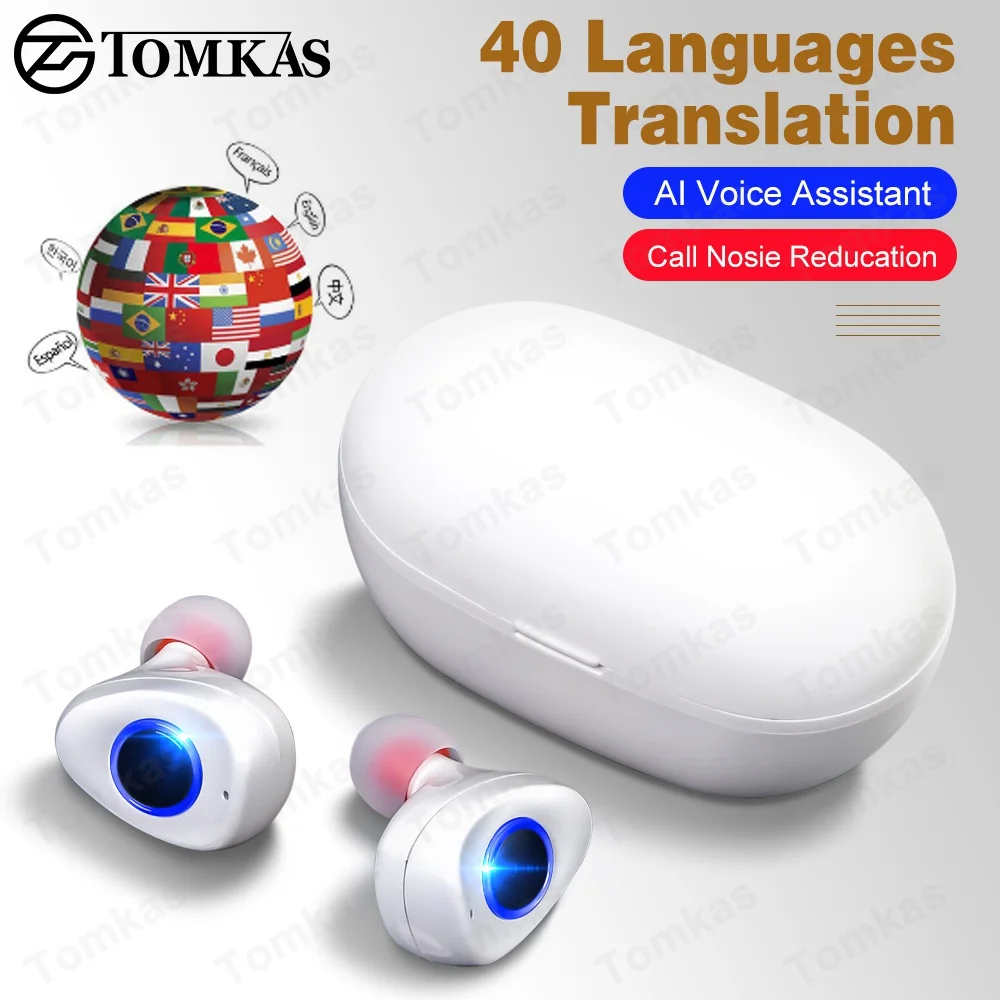 Новые умные наушники с голосовым переводом AI TWS Bluetooth 5 0 стереонаушники