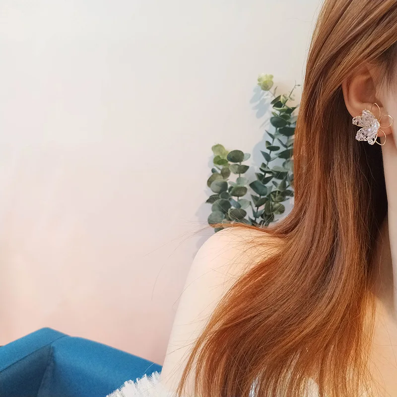 Корея Новый кубический циркон цветок висячие серьги для женщин|Серьги-подвески| |