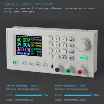 

Step-down Module RD6012 RD6012W Buck Voltage Current DC Power Supply Step Down Module 60V 12A USB #734