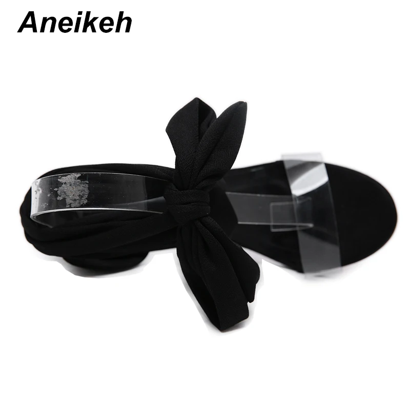 Aneikeh/женские Босоножки на каблуке из пвх; туфли-лодочки на танкетке с ремешком на лодыжке; туфли на очень высоком каблуке 11,5 см с открытым носком; модельные женские туфли; 40