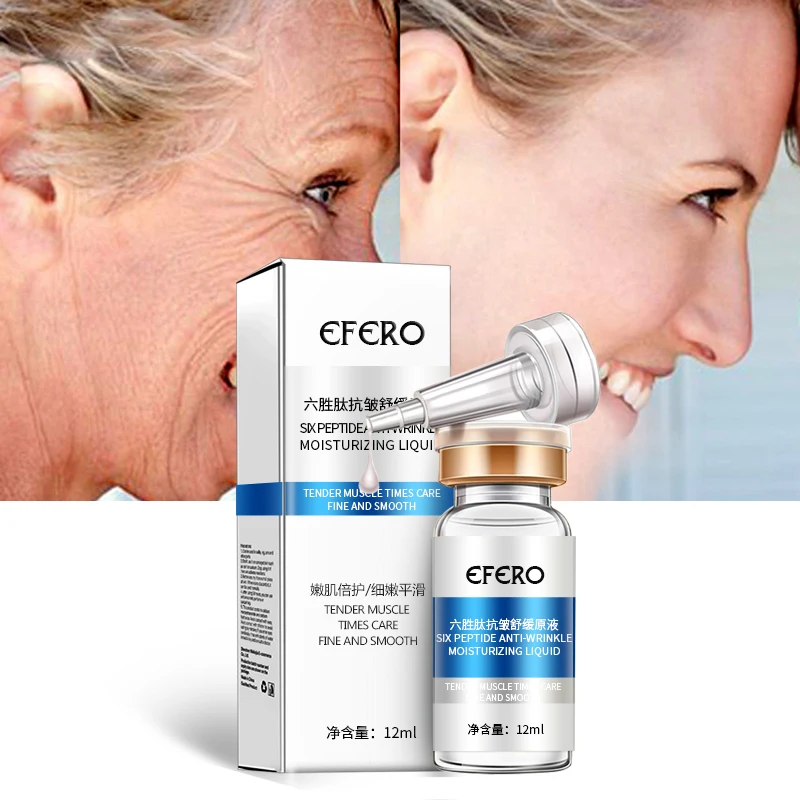 EFERO шесть сыворотка с пептидами, крем для лица с гиалуроновой кислотой, анти-старения, против морщин, обладает отбеливающим эффектом, увлажняющий уход против акне уход за кожей лица Уход за кожей с сывороткой