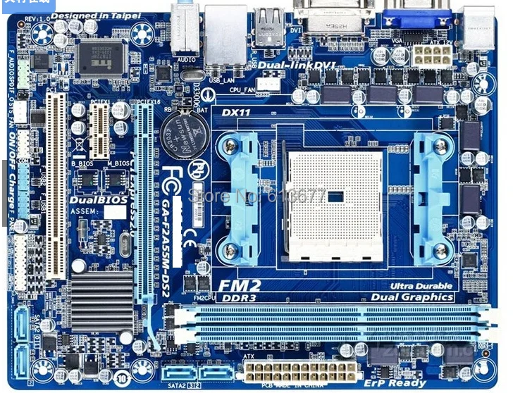Оригинальная материнская плата для GA-F2A55M-DS2 FM2 DDR3 USB2.0 64GB F2A55M-DS2 A55 | Компьютеры и