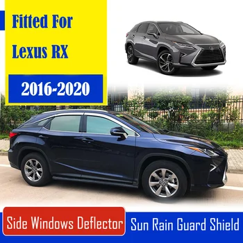 

1 Set Chrome Side Vent Sun Shade Window Visors Rain Guard Deflectors For Lexus RX 2016-2020
