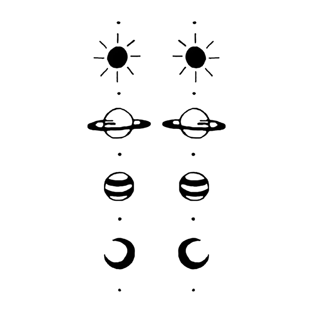 1 лист Водонепроницаемая временная татуировка наклейка солнце планета Луна тату флэш-тату поддельные татуировки для детей, мужчин и женщин - Цвет: 9