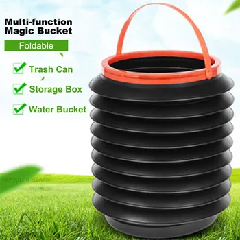 

Car Folding Telescopic Trash Can Storage Bucket Car Auto Multi-Function Magic Bucket 4L