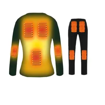 

Women's Heated Shirt Heated Pants Electric Heating Clothes Heated Thermal Underwear Set Heating T Shirt Hiking Ski Base Layer