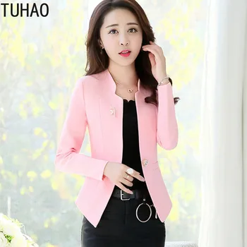 

TUHAO Office Lady Elegant Blazer Female 2020 Outerwear Blazers Outfits Coat Women Ladies Jacket Clothes OL Work Coats WM07
