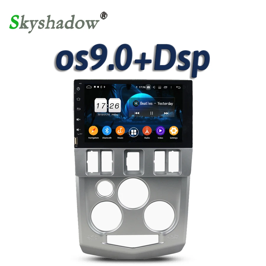 DSP ips для Renault Logan L90 Android 9,0 2 Гб ОЗУ 16 Гб 4 ядра автомобиля RDS радио gps карта USB wifi AHD Bluetooth 4,2 DVR камера ТВ OBD