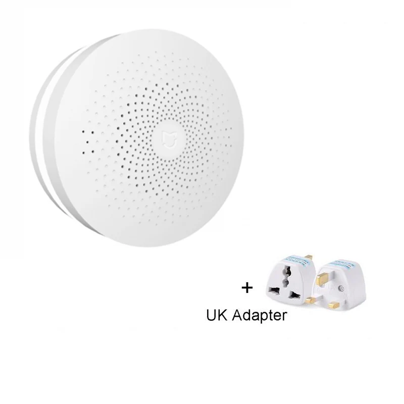 Add UK adapter Xiao mi jia Gateway 2 оригинальные комплекты для умного дома шлюз концентратор сигнализация Система управления радио Yi камеры mi датчик двери дверной звонок температура - Цвет: Add UK adapter