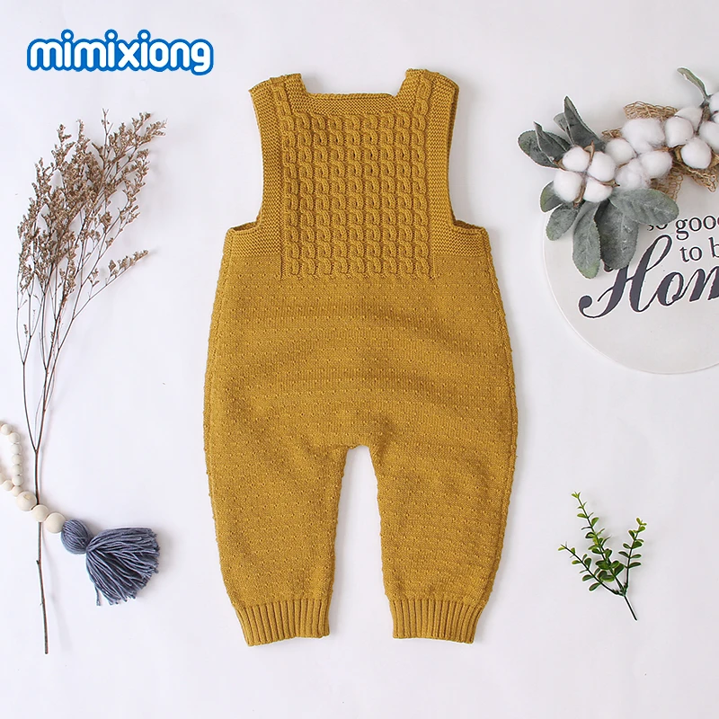 Baby Rompers Knitted Newborn Girls Jumpsuits Clothes Fashion Solid Infant Kids Boys Overalls One Piece Children Sweaters Outfits