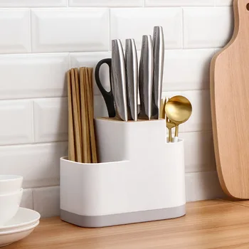 

Cutlery Storage Holder Plastic Drainer Drain Containers Drying Rack Tableware Table Knife Spoon Fork Container Kitchen Tool hot