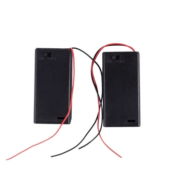 

2 x AA 3V Battery Holder Case Box Slot Wired ON/OFF Switch w Cover