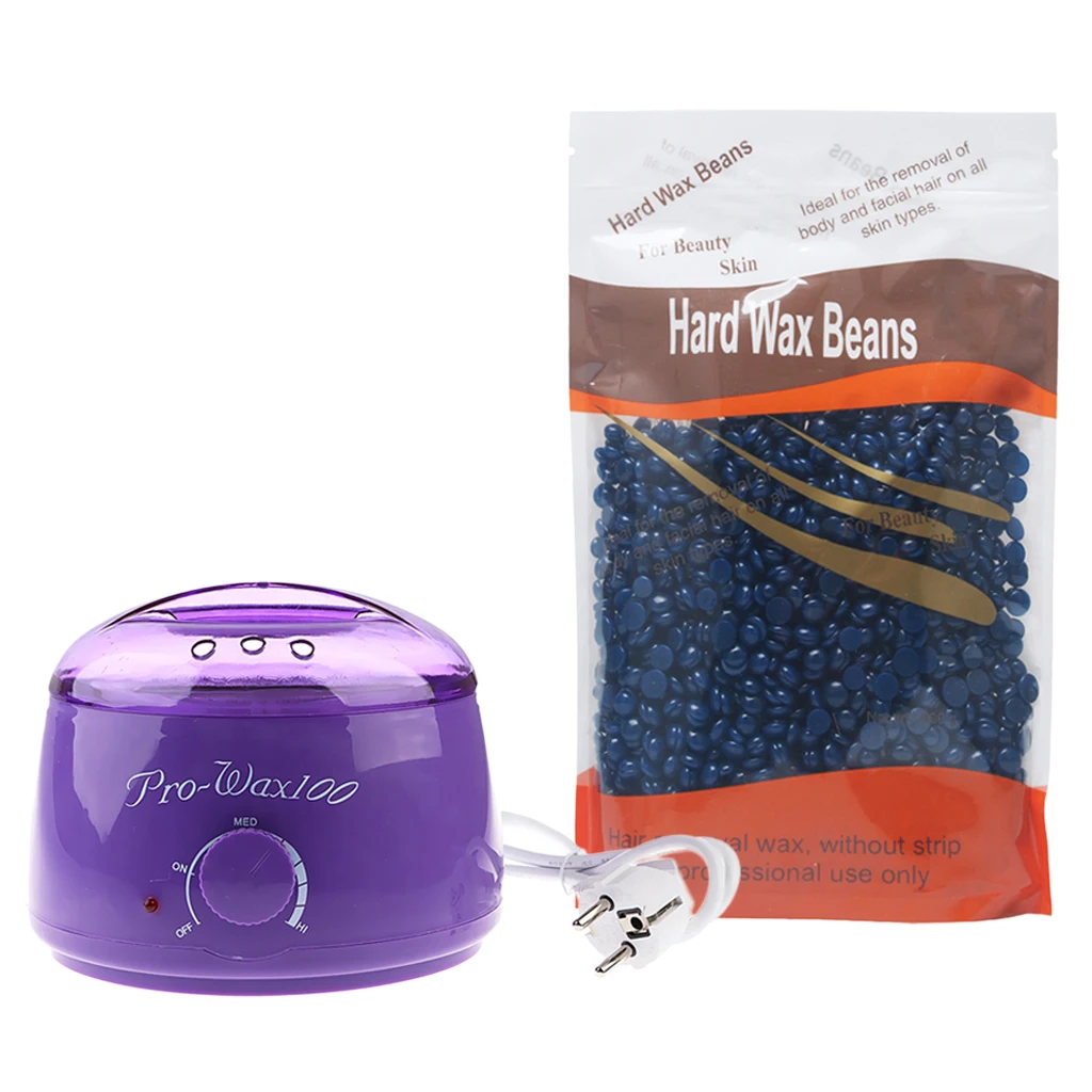 

300g Wax Bean+Hair Removal Paraffin Wax Warmer Heater Pot Machine EU Purple