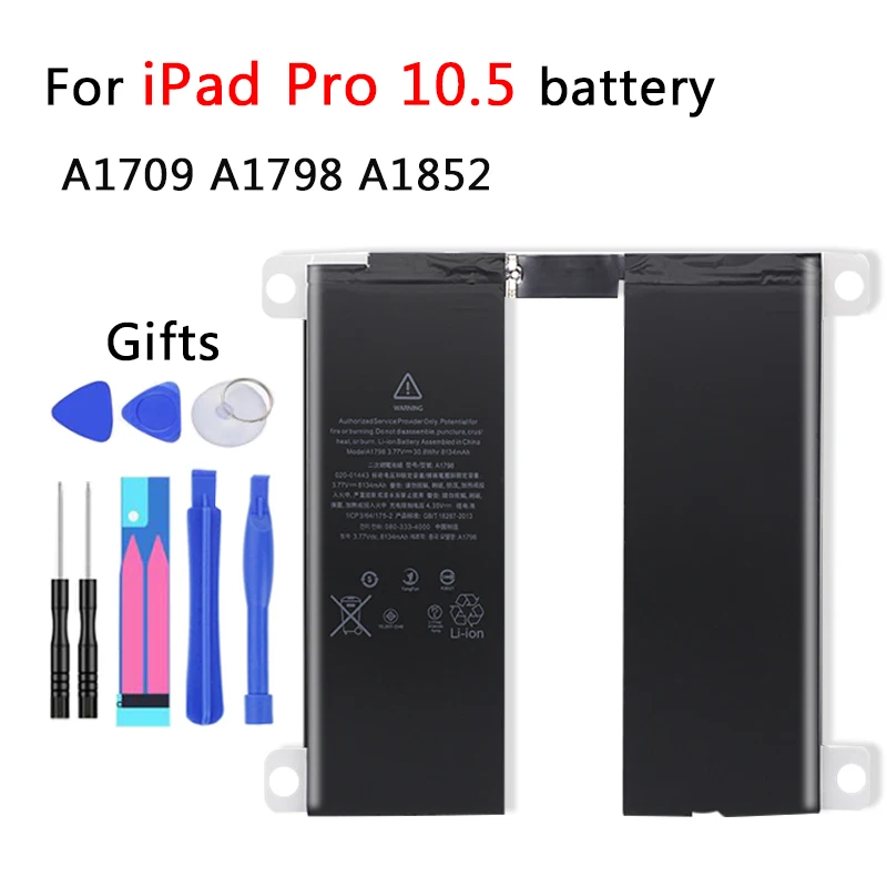 8134 мА/ч, для iPad Pro 10,5 Замена Батарея для iPad Pro 10,5 A1701 A1709 A1798 A1852 Батарея с бесплатными инструментами