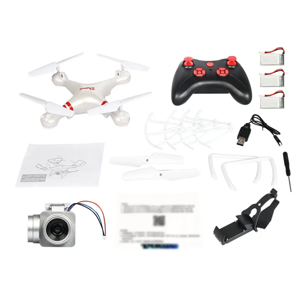 White LF608 RC Дрон широкоугольный селфи Дрон Профессиональный складной Квадрокоптер с камерой 0.3MP и 3 батареями VS KY601S HJ14 дроны - Цвет: White