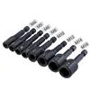 7pcs/set Screw Tap Socket Adapter 1/4