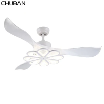 

New Arrival Ceiling Light with Fans Black White Fan Leaf Restaurant Living Room Bedroom Ceiling Mounted 3 Leaf Fans Light Indoor