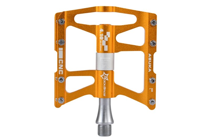 Gold ROCKBROS 4 подшипники велосипедные педали противоскользящие сверхлегкие CNC MTB горный велосипед педали с герметичными подшипниками велосипедные аксессуары - Цвет: Gold