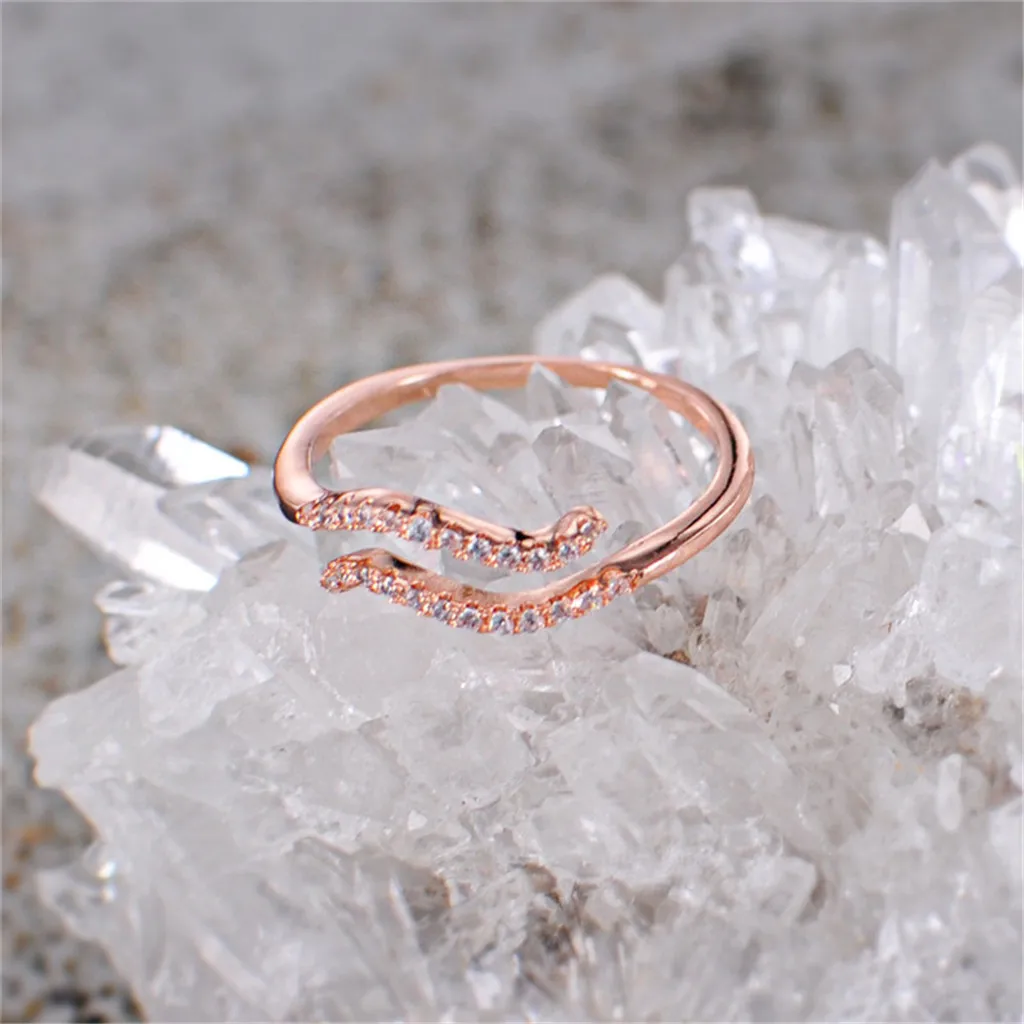 

Twelve Constellations Rings For Girls Electroplated Rose Gold Rings Precious Lady Jewelry Open Ring Exquisite Ornaments Anillos