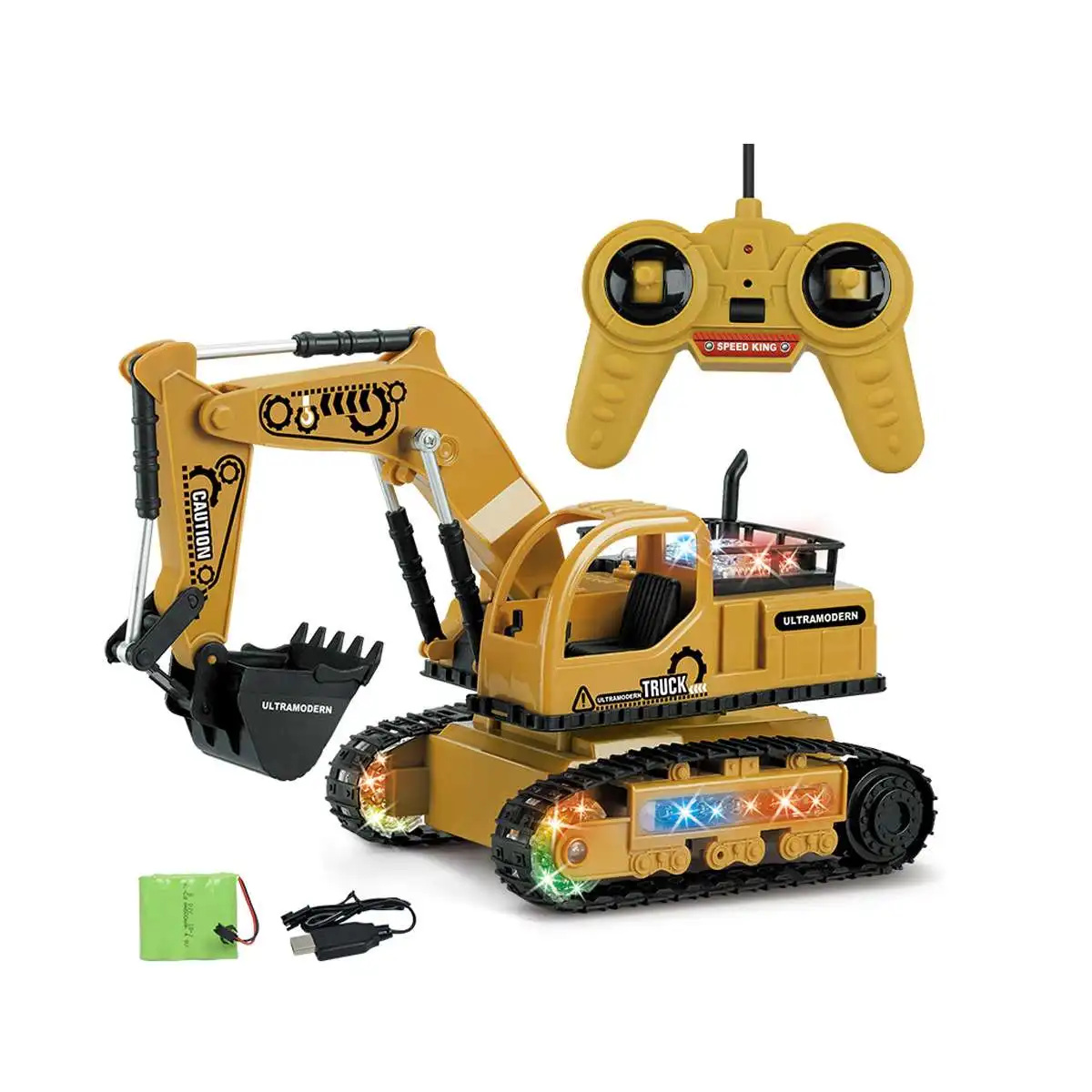 

Hot 1:24 RC Excavator Dump Truck Toy 2.4Ghz 4 Channel RC Engineering Car with Light Excavator RTR For Christmas Children Gift