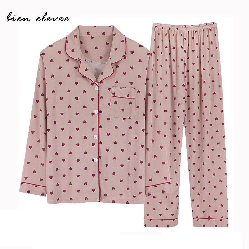 Pajama Set for Women Sexy LeoPard Pyjama Spring Autumn Sleepwear Suits Long-Sleeve Home Clothes Casual Outwear 2Pieces Striped summer short sleeve modal pajama for women pyjama sets 2 pieces sleepwear home clothes for women pink gray pijamas mujer fdfklak