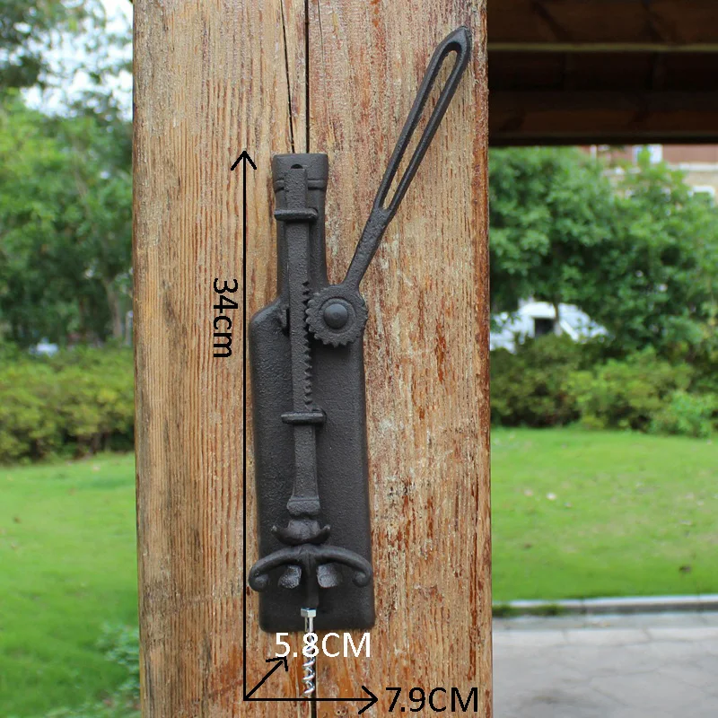 European Vintage Home Bar Decor Cast Iron Wall Mounted Wine Bottle Opener wine opener