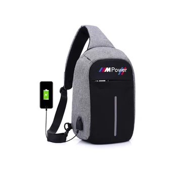 

Men Shoulder for bmw power Backpack Women Sling Bag USB Cycling Sports Travel Versatile Fashion Bag Student School University