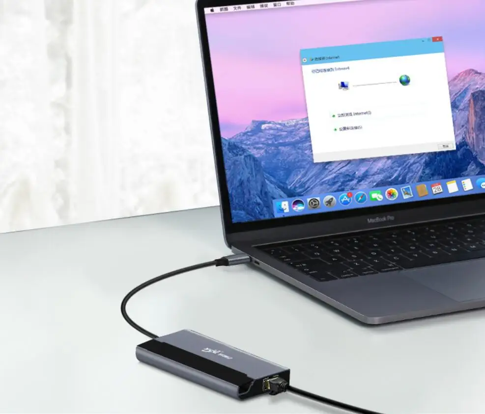 7 в 1 тип-c к HDMI USB 3,0 TF SD кардридер гигабитный Ethernet Rj45 Lan высокоскоростной USB концентратор сплиттер концентратор адаптер
