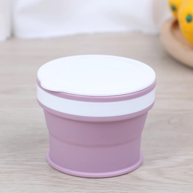 Purple Горячее предложение! Распродажа! Портативный силиконовый выдвижной складной Кубок Телескопический складной путешествия Кемпинг - Цвет: Purple