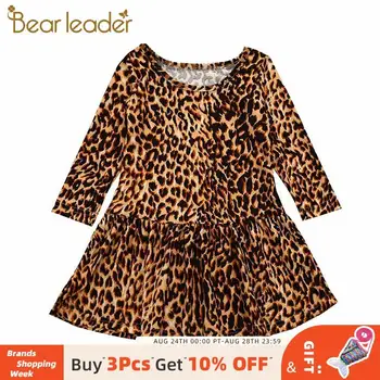 

Bear Leader Baby Girl Leopard Fashion Dress New Party Dress Toddler Baby Outfits Sweet Costumes Casual Baby Clothes Suits 6M-24M