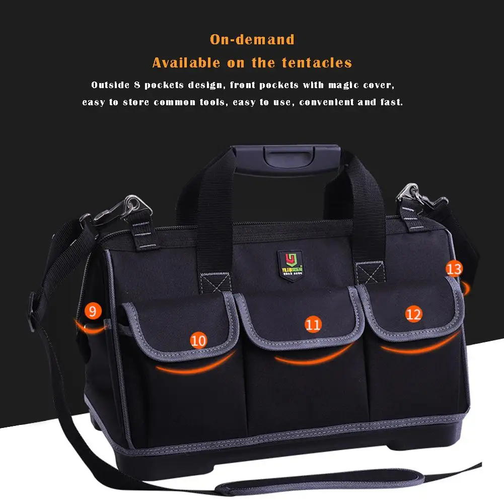 Sac à Outils étanche Vert Toile - Parfait Pour électricien, Maçon, Bricoleur