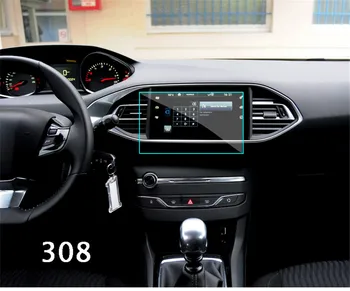 

1 Set 9.7 inch Auto Car Navigation Tempered Glass Film Screen Protector Case For Peugeot 308 408 508 208