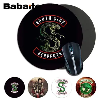 

Babaite My Favorite American TV Riverdale logo round Durable Rubber Mouse Mat Pad round mousepad Rubber Rectangle Mousemats