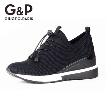 

2020 Wedge Knit Sneakers Women Platform Shoes breathable Running Sneaker Brand Design With High Quality