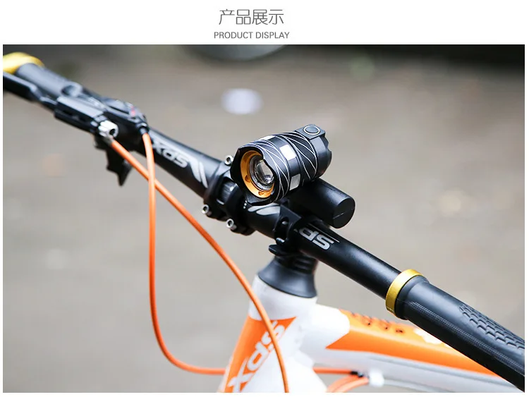 Clearance 15000LM T6 USB Rear Light Adjustable Bicycle Light 3000mAh Rechargeable Battery Zoom Front Bike Headlight Lamp 4