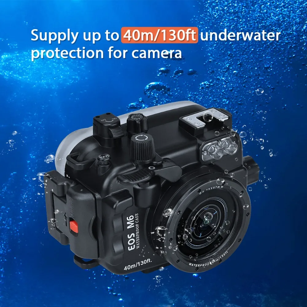 Чехол для подводной камеры Canon EOS M6 ( 18-55 мм 22 мм) чехол съемки подводного плавания |