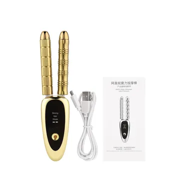 

USB Charge Microcurrent Face Massager Roller Skin Firming V Shape Wrinkle Remover 3 Gear Adjustable Whole Body Use Body Slimming
