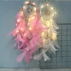 1pc Feather Girl Catching Dream Net Openwork Dream Catching Lace Dreamcatcher Bead Handmade Valentine's Day Gift 3