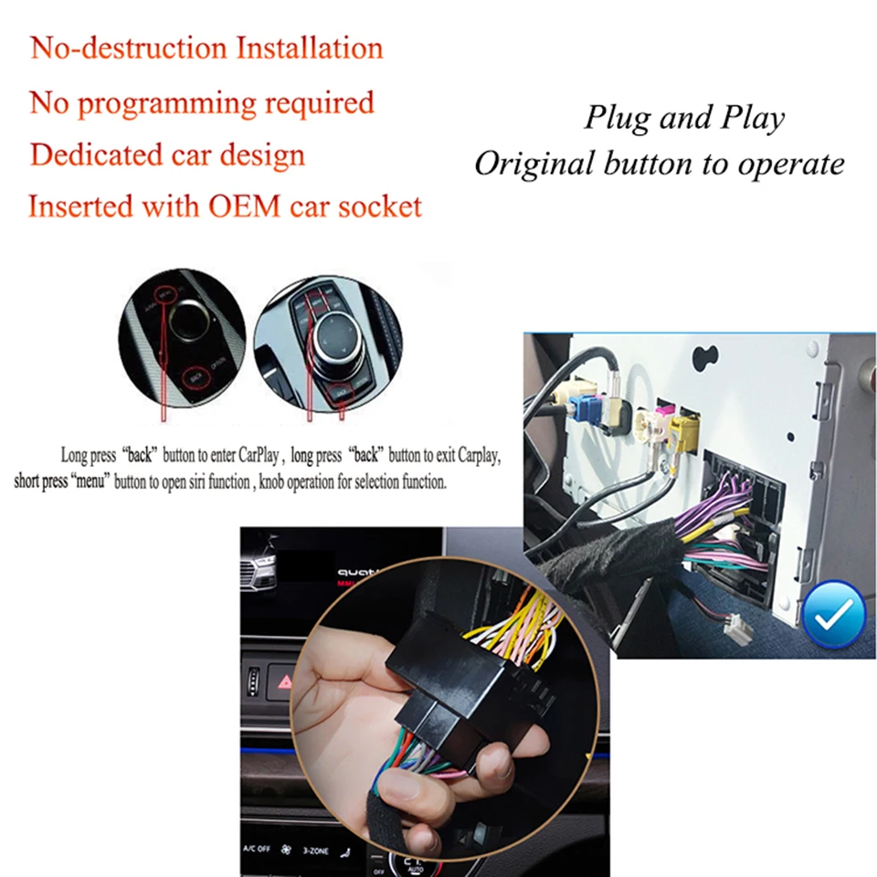 Android Автоматическая Беспроводная коробка Carplay для 1 ~ 7 серии X1/X2/X3/X4/X5/X6/M2/M4/M5 с