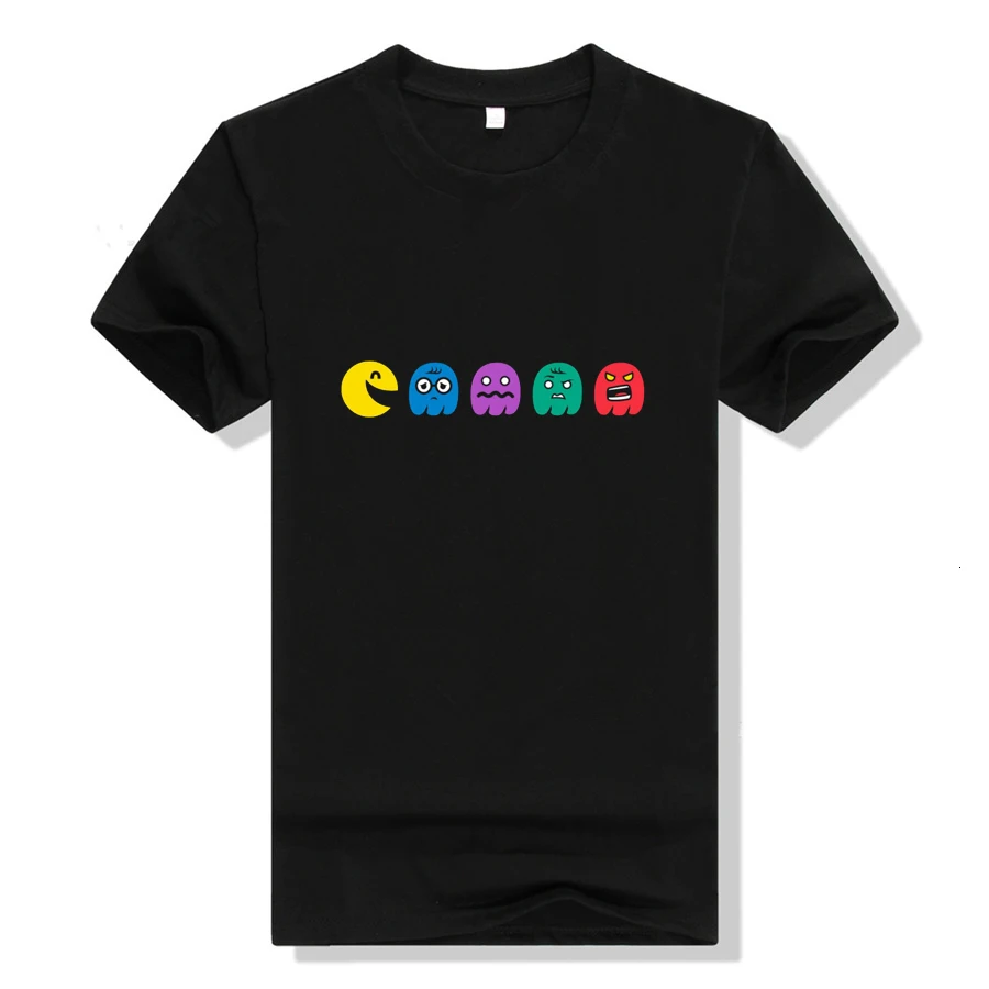 Аниме Pacman футболка Косплей Женская хлопковая Футболка с принтом короткий рукав летний обычный Тройник топы мужские футболки - Цвет: 08
