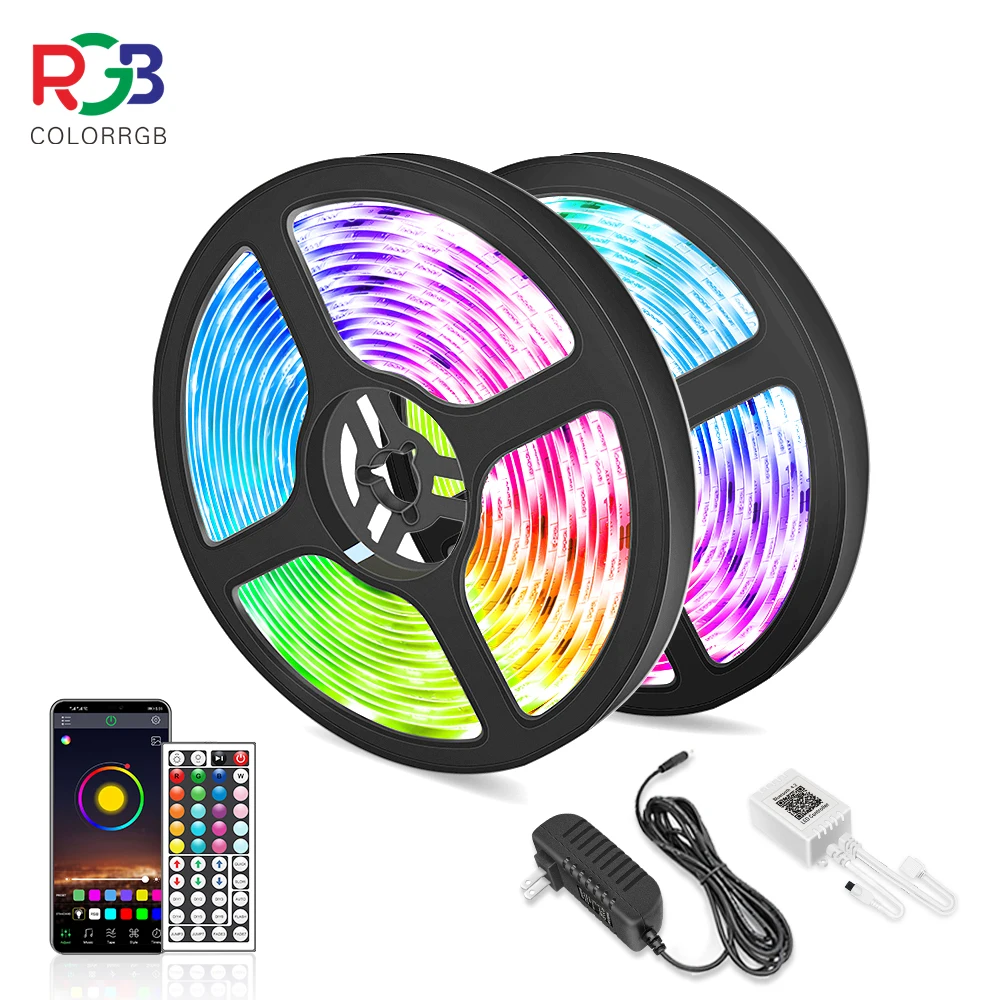 ColorRGB 5 м 10 Светодиодные ленты светильник RGB 5050 гибкая лента fita светодиодный диод с