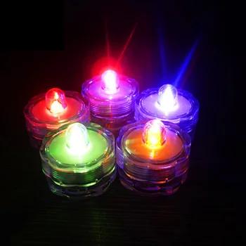 

24pcs/Set Plum Blossom Shape​ Tealight Candles Battery Operated Waterproof Submersible LED - Blue White Color Light
