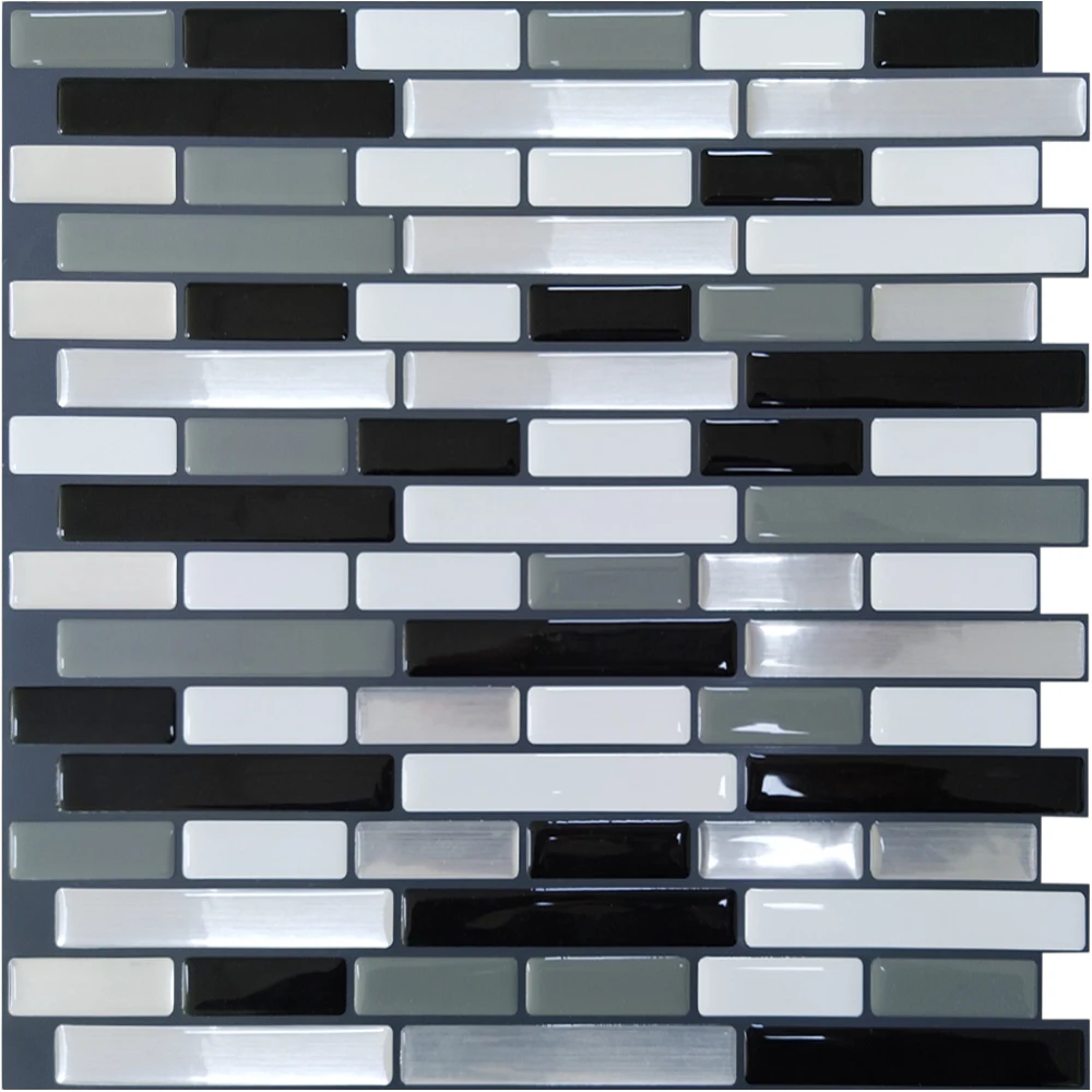 

Modern Home Decor Mosaic backsplash Kitchen Bathroom Foil Self Adhesive 3D Sticker Tile