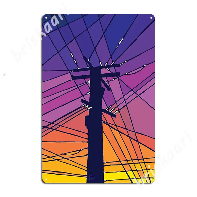 

Evening Wires Metal Signs Wall Decor Printing Club Party Living Room Tin sign Posters