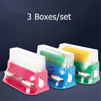 

3 Boxes/Lot Dental Microbrush Divider with Hand Disposable Microbrush Dispenser Hand-applied Stick Dispenser Dental Material
