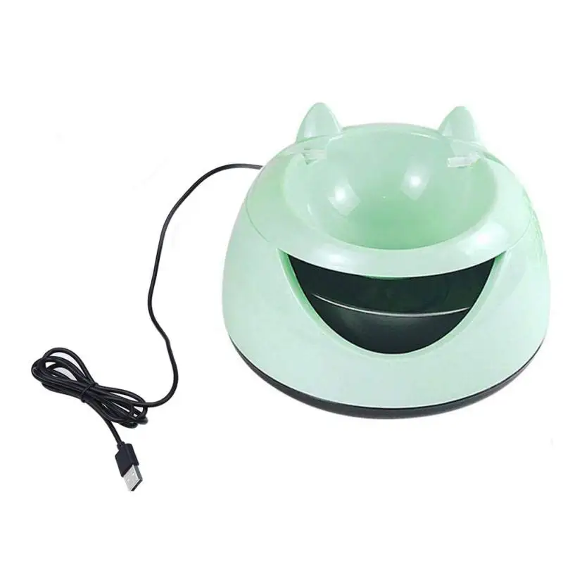 Pet USB автоматический цикл фонтан для воды кошка питьевой Электрический котенок диспенсер для воды без ночного света 2