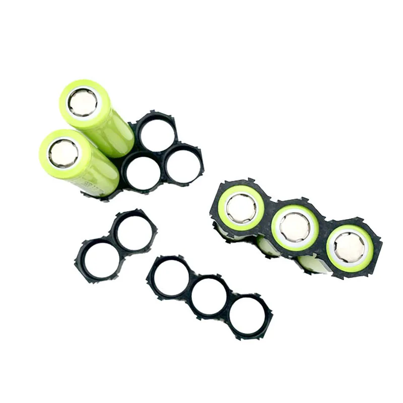18650 Ion Lithium Battery Packs DIY Misalignment Fixed Bracket Assembly Holder Cylindrical Battery Cells Splicable Support 10pcs battery holder