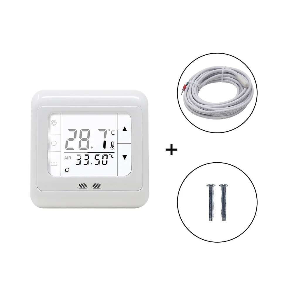 16a Digital Touch Screen Floor Heating Thermostat Room Warm Temperature  Controller Auto Control With Lcd Backlight Free Shipping - Temperature  Controller - AliExpress