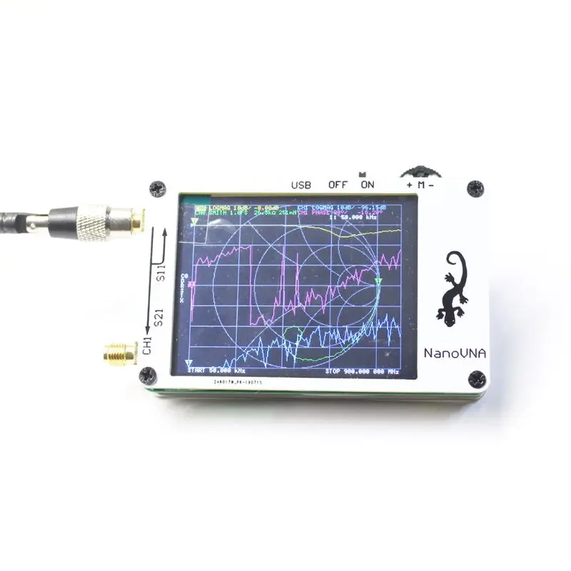 NanoVNA Векторный анализатор Netwerk 50 KHz-900 MHz цифровой ЖК-дисплей HF VHF UHF антенный анализатор Staande Golf USB POWER